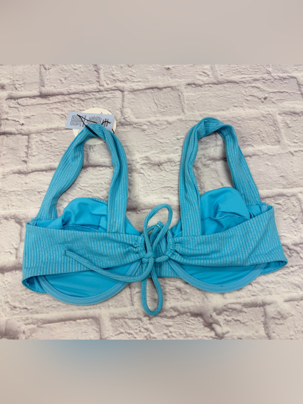 JMP The Label Barcelona Bikini Top in Bluebell Sz L EUC Beach Resort Pool Swim - Picture 16 of 16